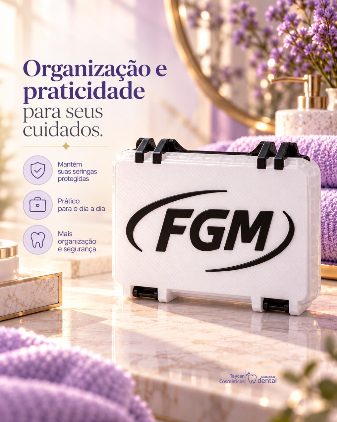 Post do Instagram: Organização também faz parte de uma boa rotina de cuidados. 💜 Ter seus itens bem armazenados ajuda a manter tudo mais p
